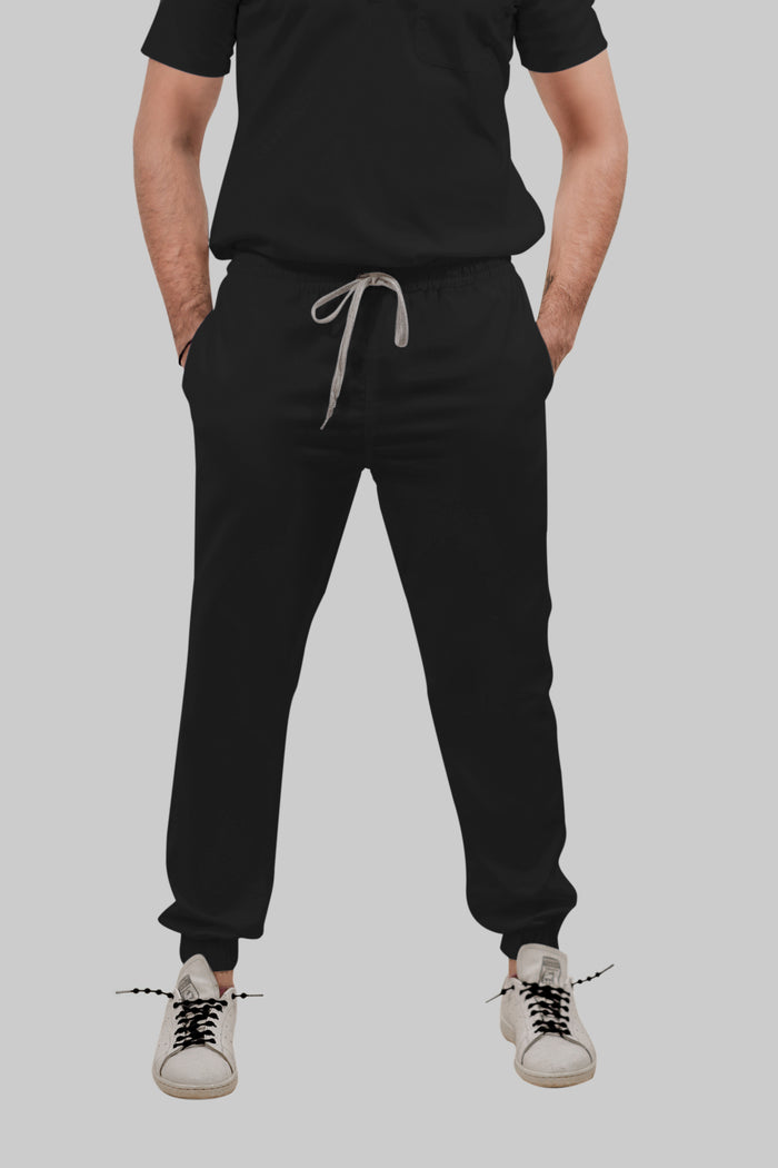Stretchable (4Way) Men Black Jogger