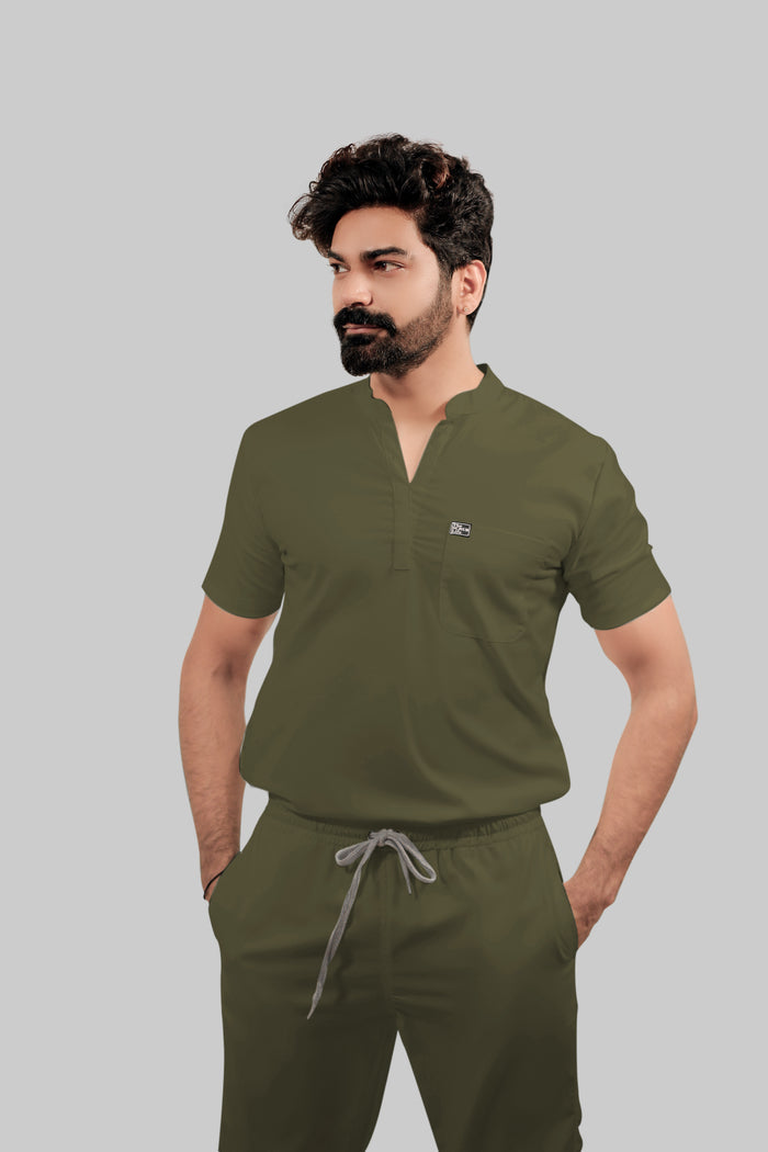 Stretchable (4Way) Men Olive Green Jogger