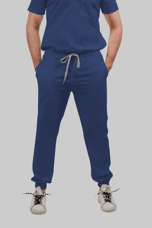Stretchable (4Way) Men Royal Blue Jogger