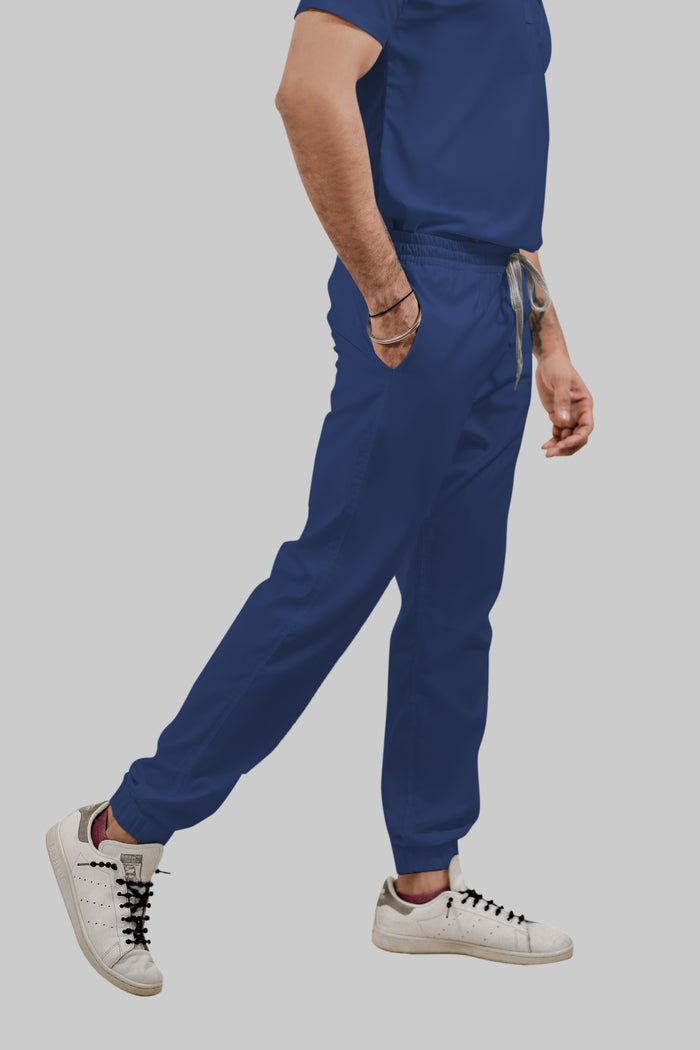 Stretchable (4Way) Men Royal Blue Jogger