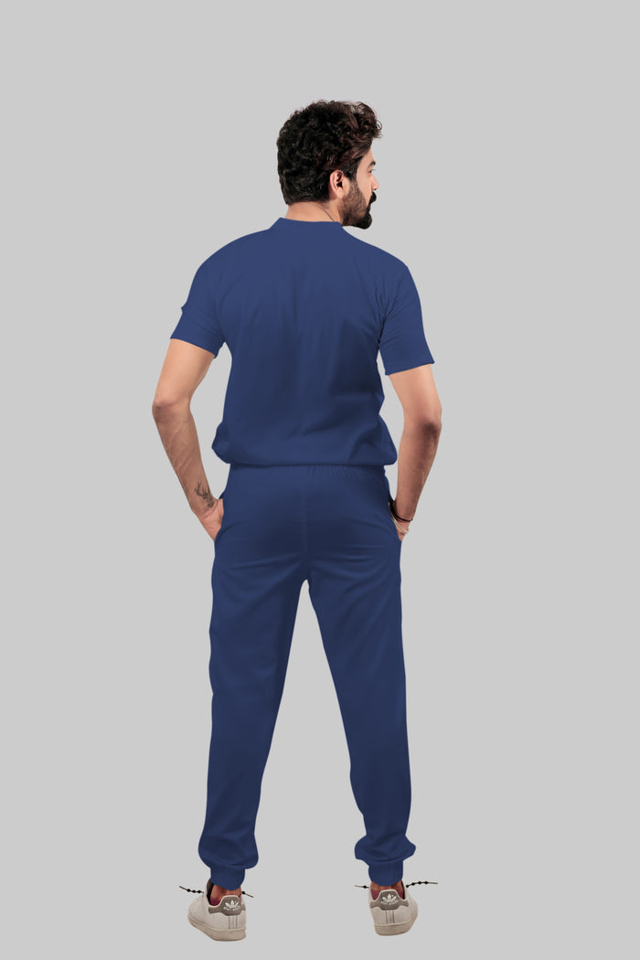 Stretchable (4Way) Men Royal Blue Jogger