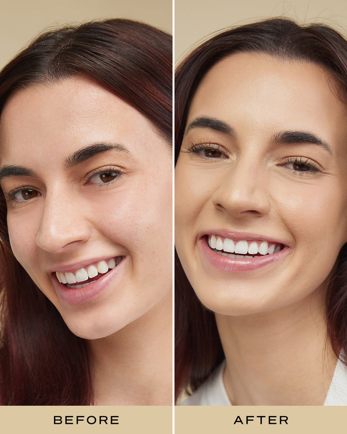 STROKE OF GENIUS LIQUID CASHMERE FOUNDATION LOOK 2 b&a