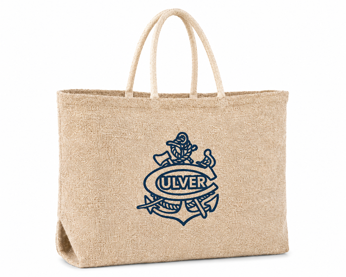 Summer Herringbone Jute Tote