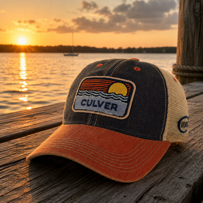 Sunset Old Favorite Hat- Navy & Orange