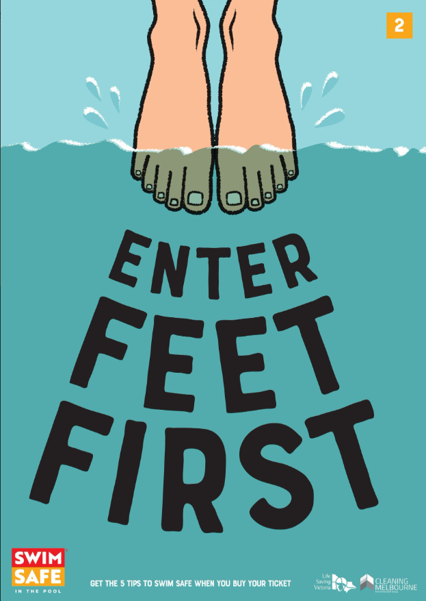 SwimSafe Hallway 5-tips Posters pk15 - A2