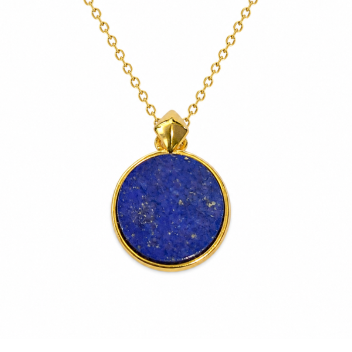 The Alexandria Sterling Silver, Gold & Lapis Lazuli Pendant