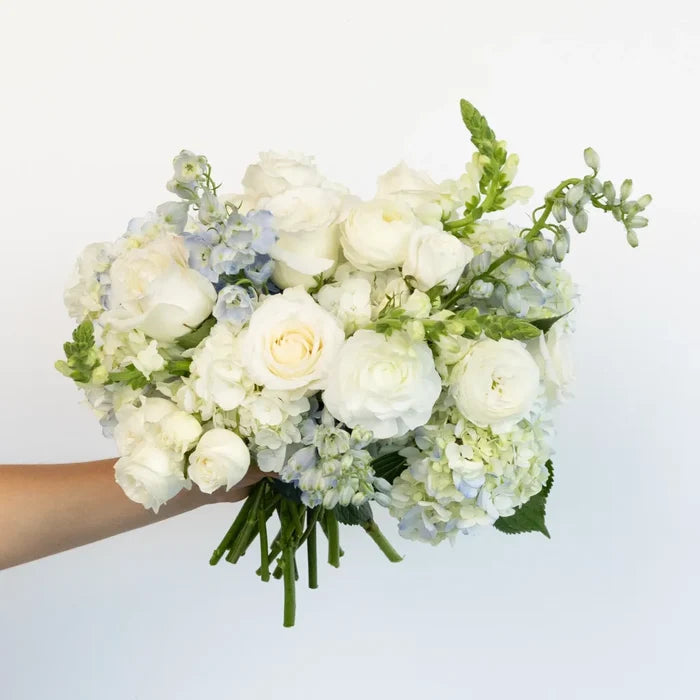 Timeless Dusty Blue Diy Flower Kit Vase - Image