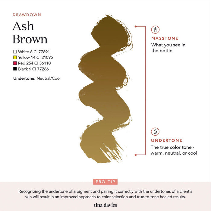 Tina Davies - I Love Ink BROW Pigment - Ash Brown 15ml