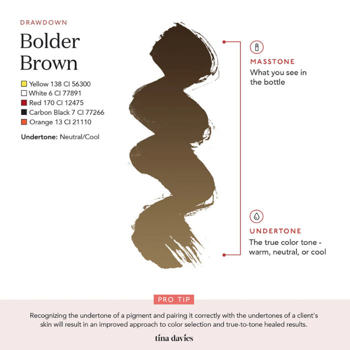 Tina Davies - I Love Ink BROW Pigment - Bolder Brown 15ml