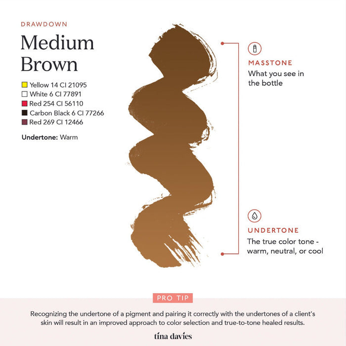 Tina Davies - I Love Ink BROW Pigment - Medium Brown 15ml