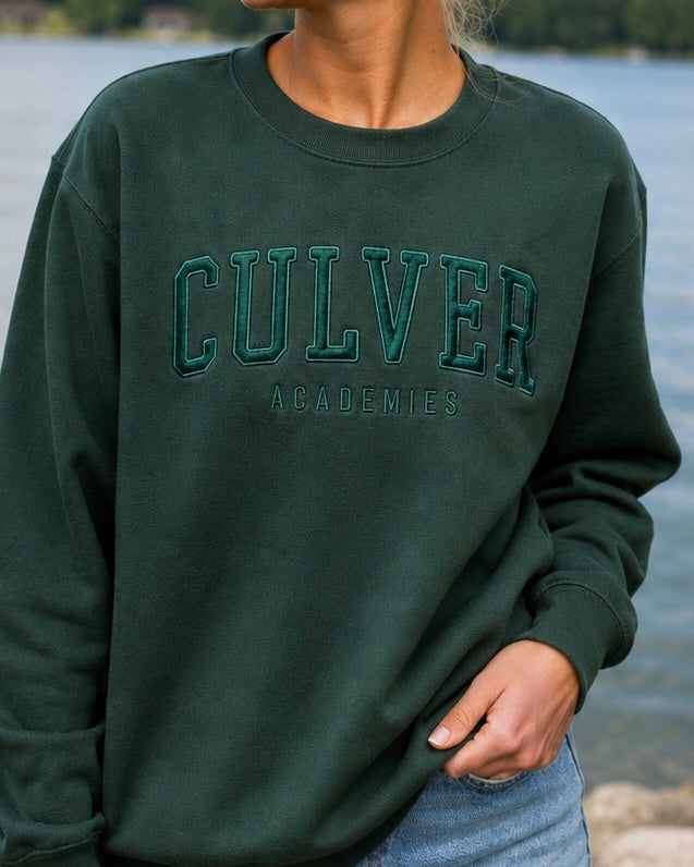 Tonal Pro-Weave Crewneck - Athletic Forest
