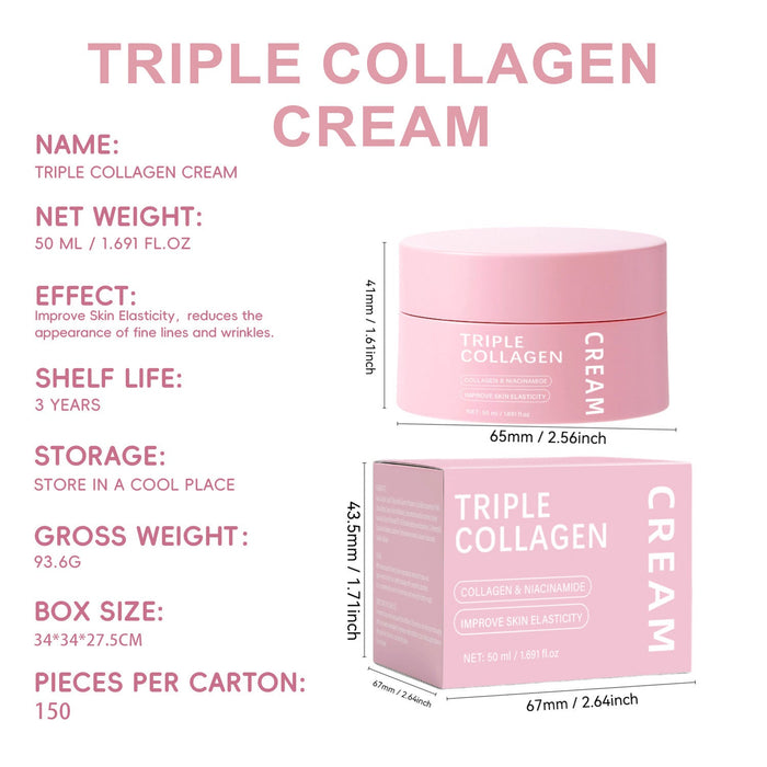 Triple Collagen Egg White Icing 50ml Neutral Package Triple Collagen Cream Liana Skincare
