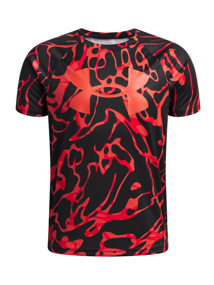 UA Tech Big Logo SS Polera Manga Corta negro para niño