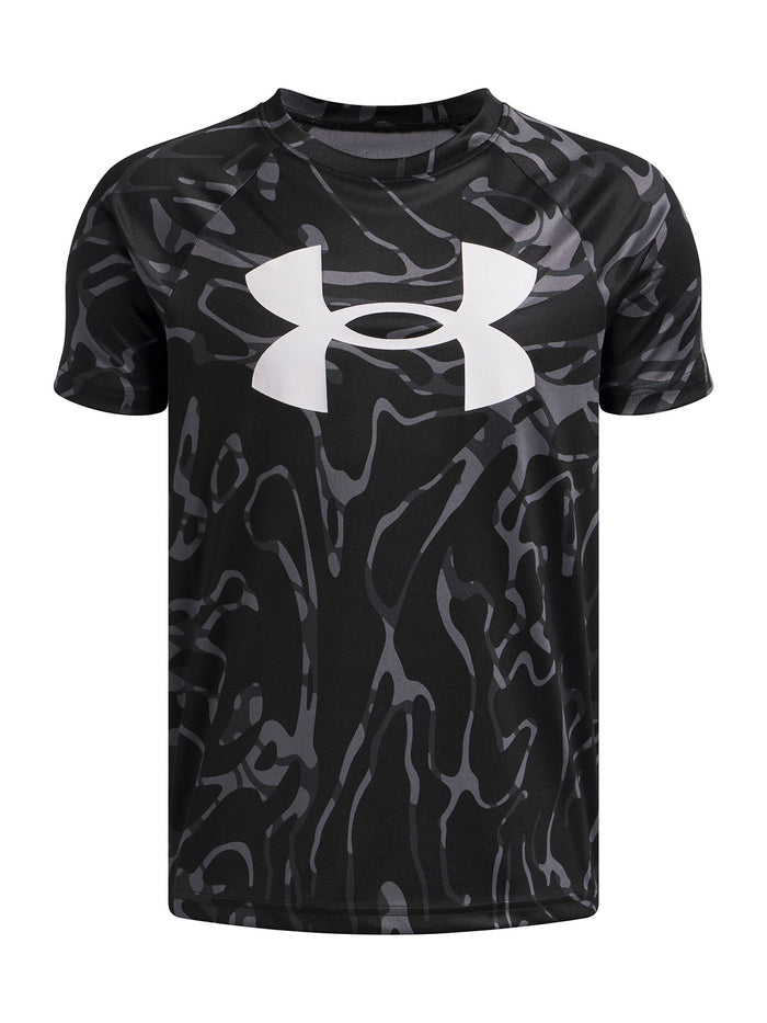 UA Tech Big Logo SS Polera Manga Corta negro para niño