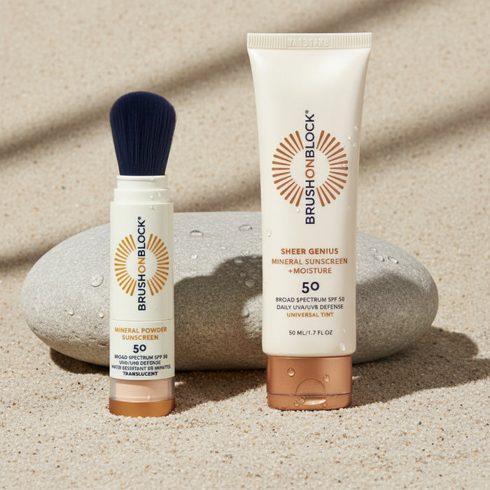 Ultimate SPF 50-50 Duo: Mineral Sunscreen & Powder for Flawless Skin Protection