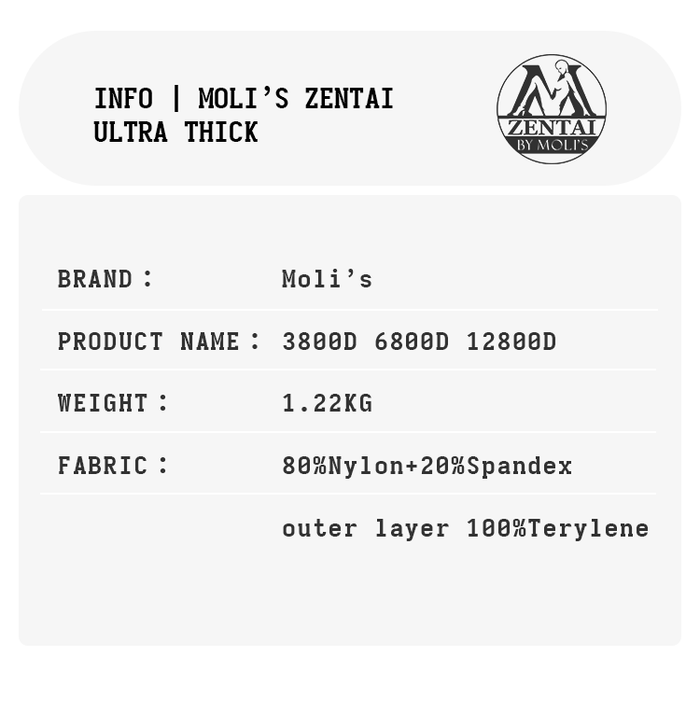 Male model wearing black Ultra+6800D ultra-thick Zentai suit from Molis Zentai Ultra Thick Series by InTheMask, full-body view.