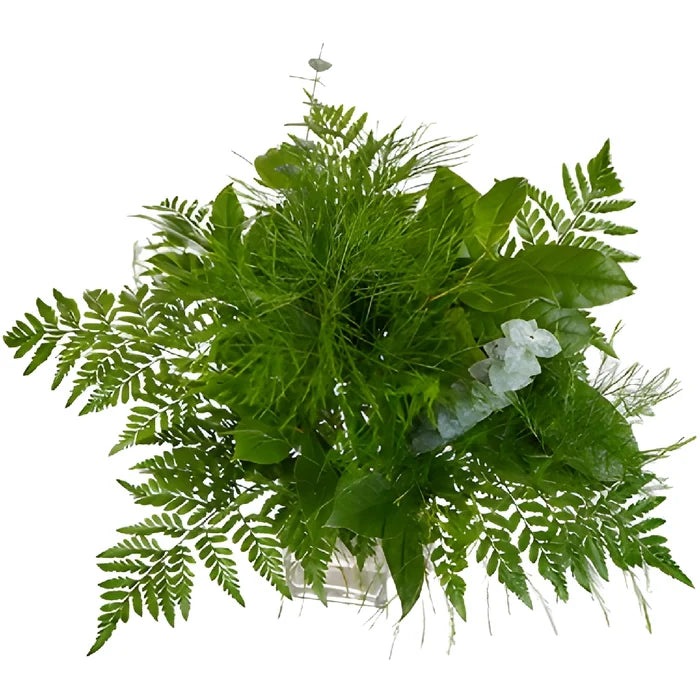 Verdant Textured Greenery Centerpiece