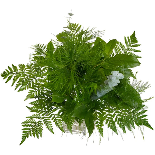 Verdant Textured Greenery Centerpiece