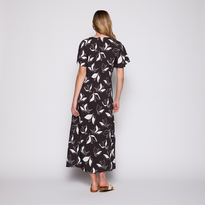 Vestido Reef Women Black Buttons