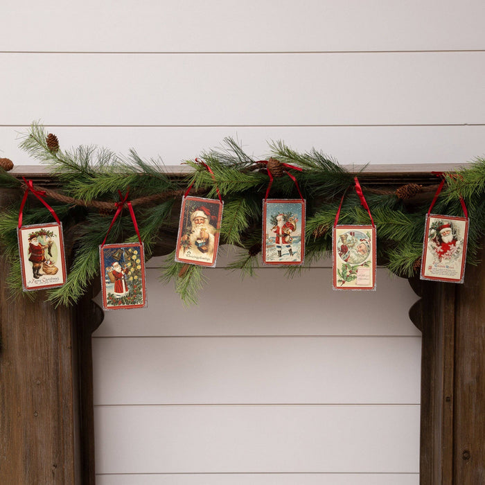 Vintage Santa Postcard Ornaments
