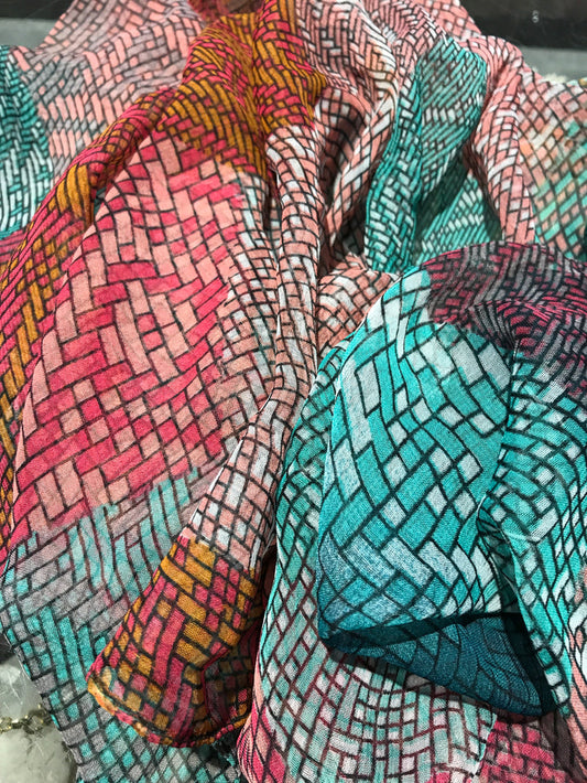 Vintage Tile Pattern Scarf - CARAVAN OUTPOST