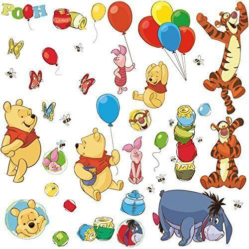 Disney WINNIE THE POOH 38 Peel & Stick Wall Stickers Tigger Eeyore Room Decor Decals - EonShoppee