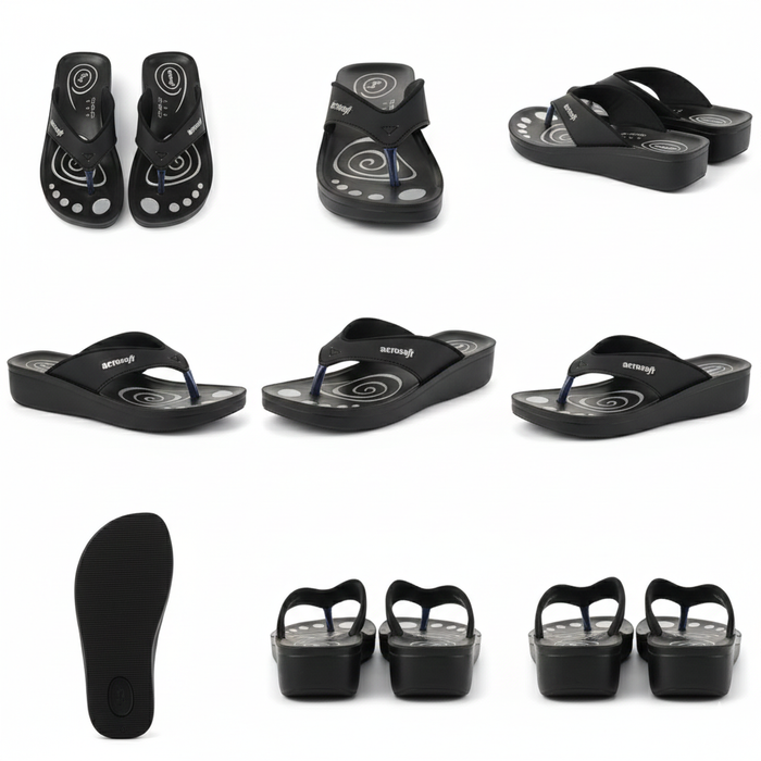 WOMEN SLIPPER A-0801 BLACK