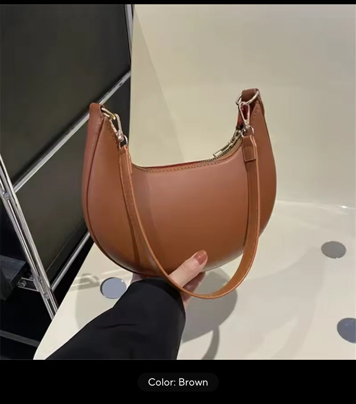 Women's Crescent Half-Moon Shoulder Bag