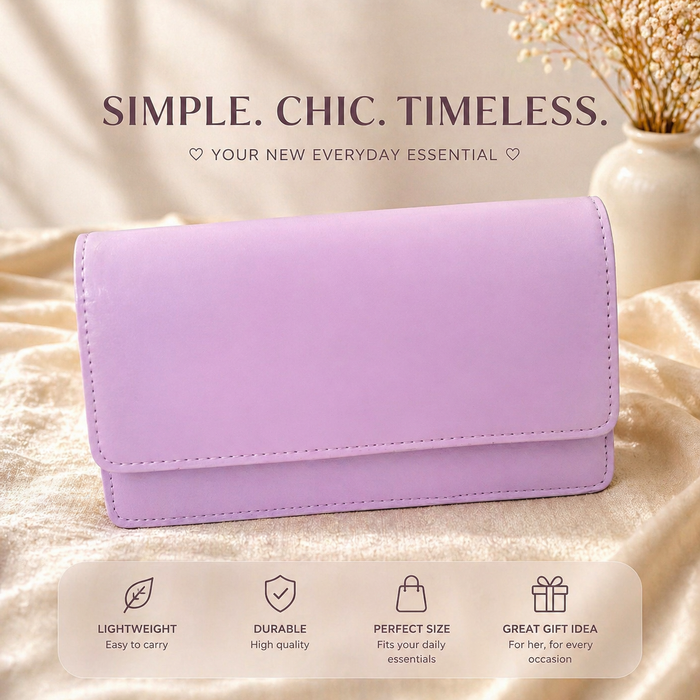 Women's Lavender Mini Flap Crossbody Bag