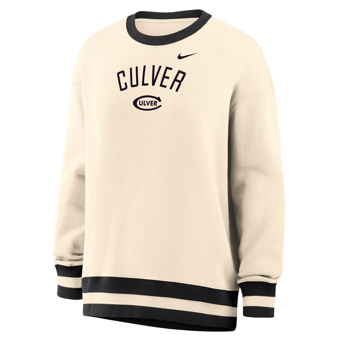 Women’s Phoenix Oversized Crew- Natural/Black