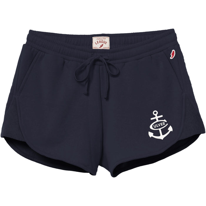 Women's Reverse Fleece Short- Navy