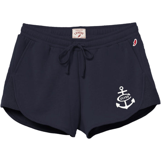 Women's Reverse Fleece Short- Navy