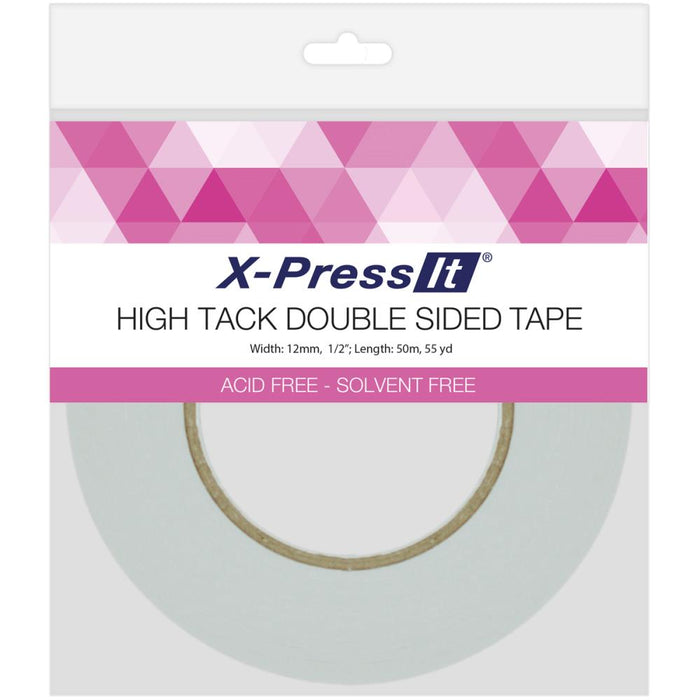This tape is acid and solvent free and features an extra-strong adhesive that can easily be applied by hand and is heat resistant. Works on metal, glass, wood, paper, plastic, fabric and more! Available at Embellish Away located in Bowmanville Ontario Canada.