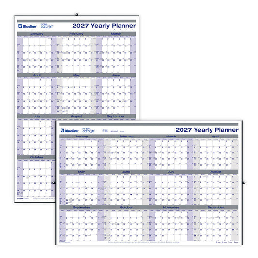 Yearly Wall Planner, 2027 C177868-27 Blueline