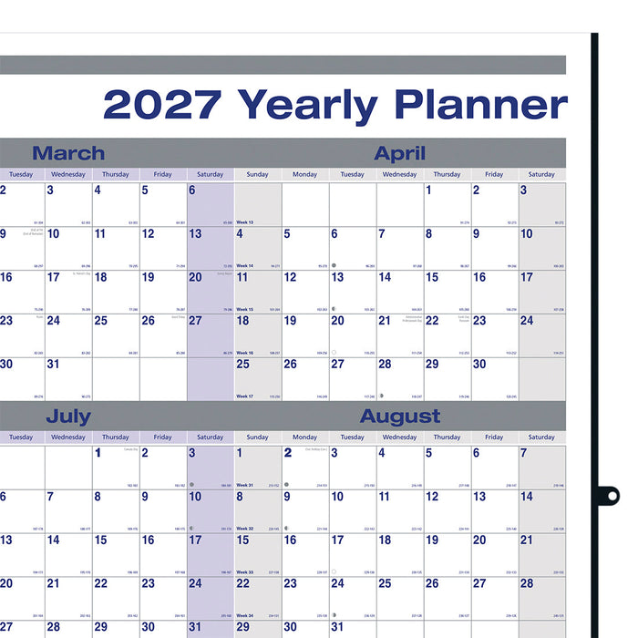 Yearly Wall Planner, 2027 C177868-27 Blueline