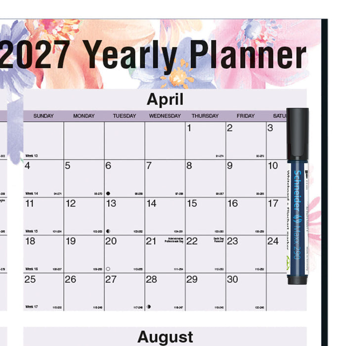 Yearly Wall Planner, Passion, 2027 C171920-27 Blueline