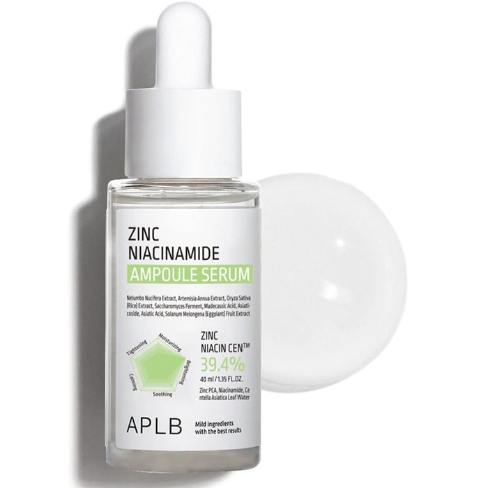 ZINC NIACINAMIDE AMPOULE SERUM – Ser pentru Reglarea Sebumului, Pori Dilatati Si Luminozitate