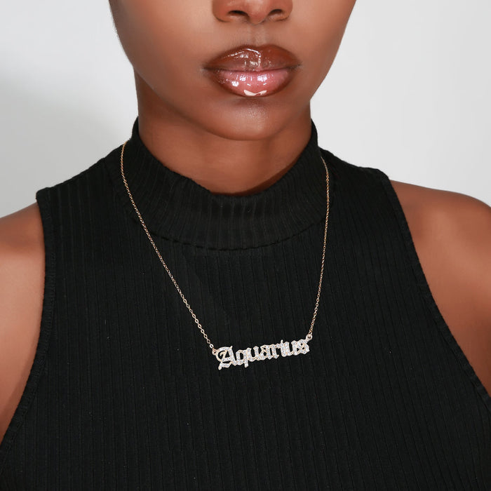 Zodiac Necklace Gold - ikatehouse